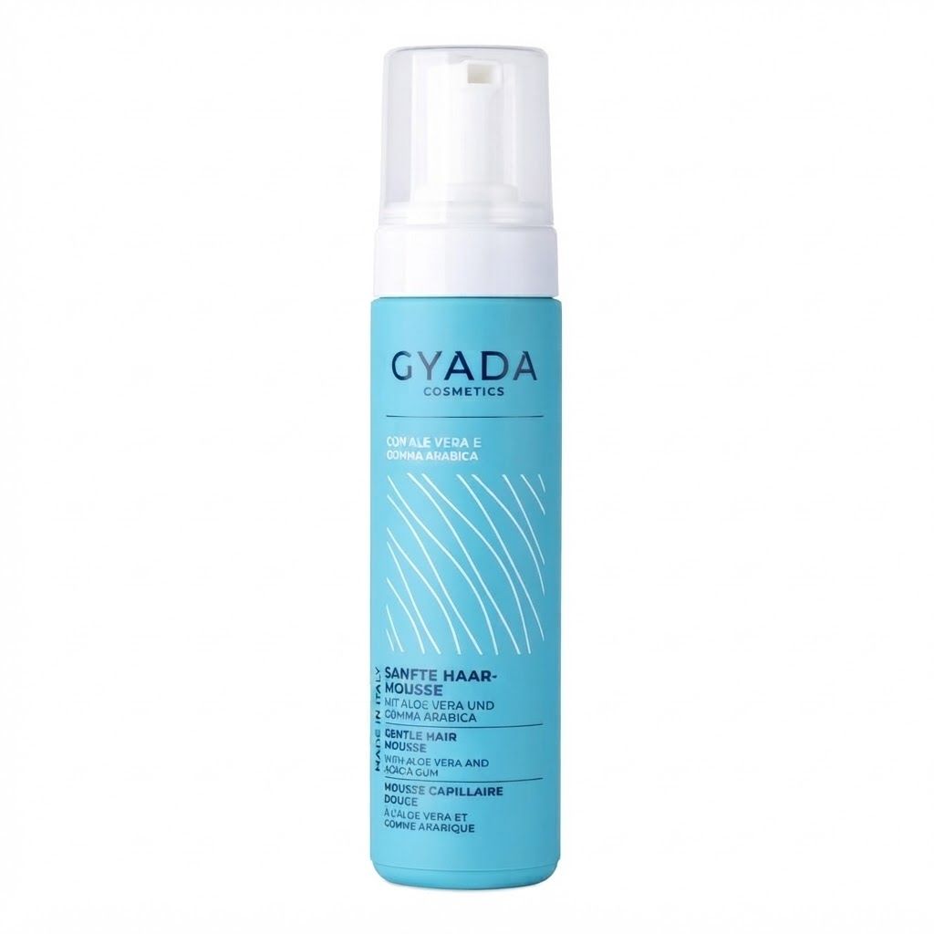 GYADA COSMETICS sanfte Haar-Mousse mit Aloe Vera und Akazien-Arabica.