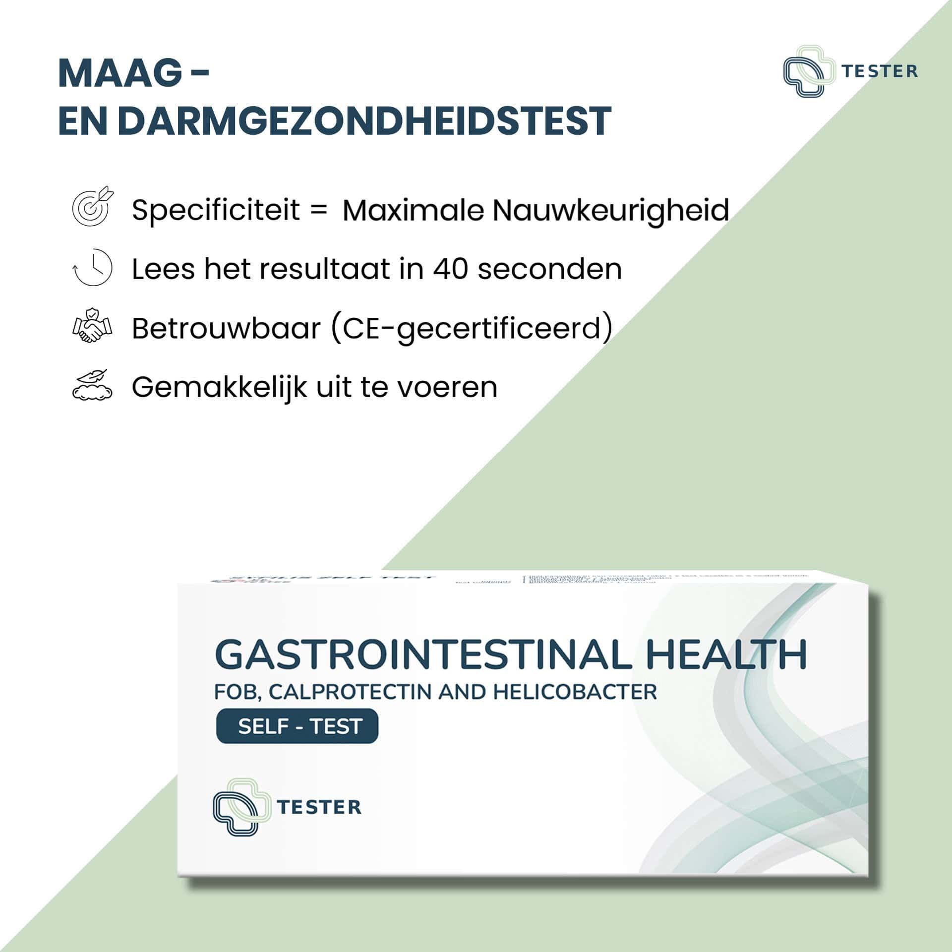 Magen-Darm-Gesundheitstest - für Zuhause - Schnellergebnis - CE-zertifiziert - The Tester