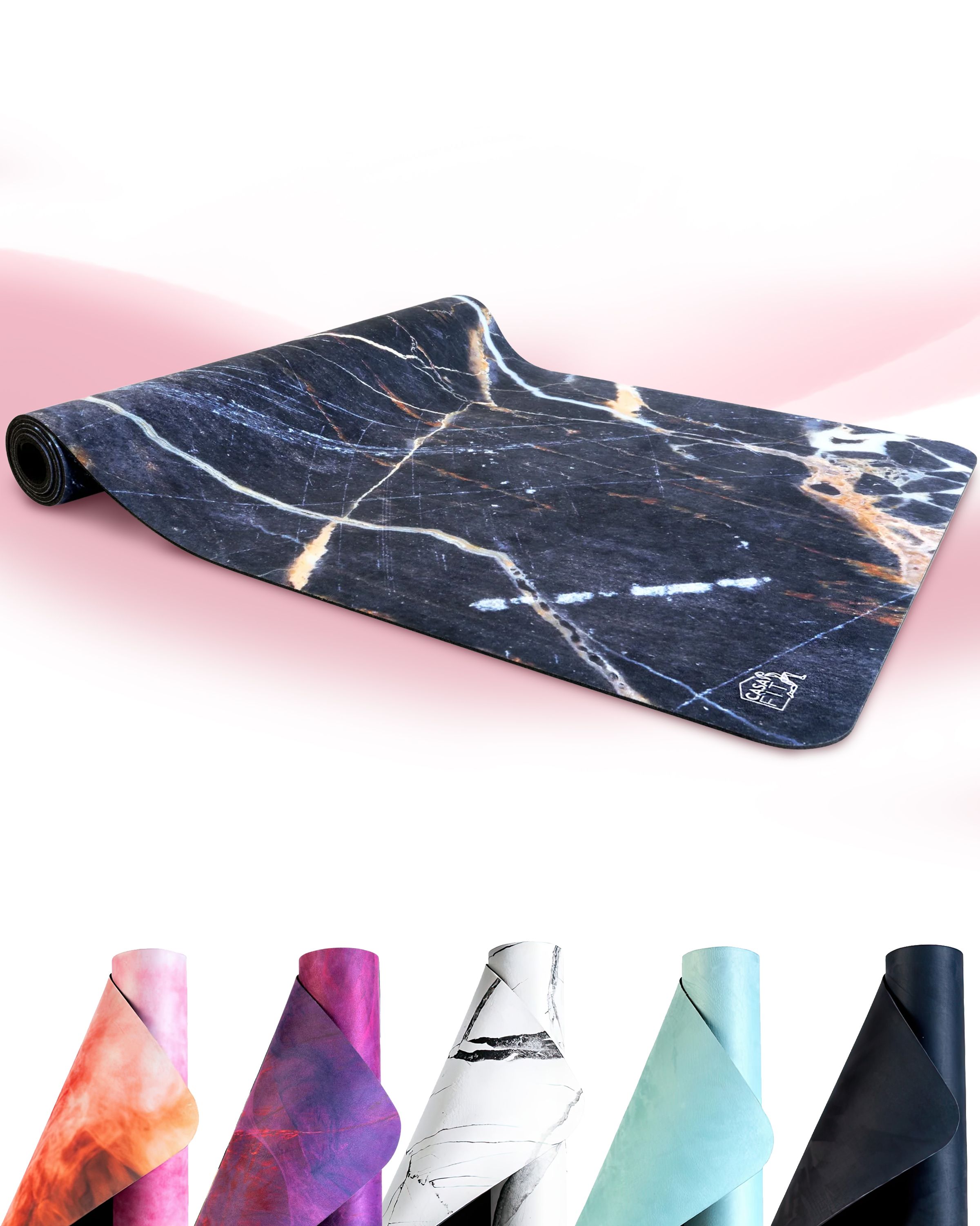 Fitness- & Yogamatte - dark marble
