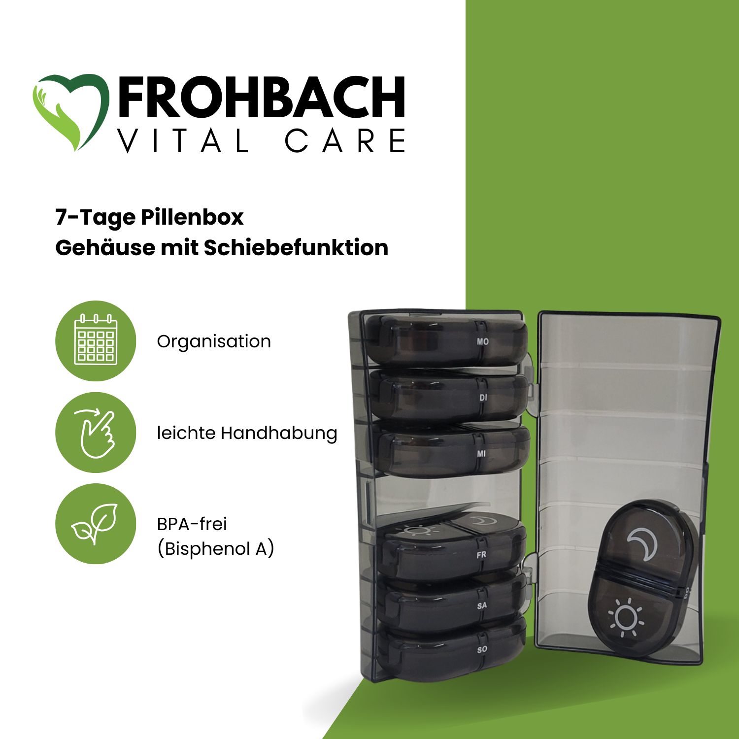 Frohbach 7-Tage-Tablettenbox 2-Fächer