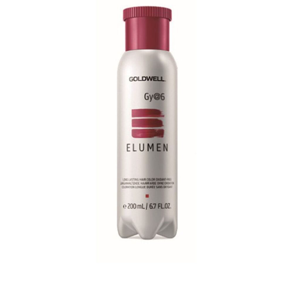 Goldwell Elumen gy@6 Haarfarbe. Flasche mit rotem Deckel und Etikett. Volumen: 200ml.