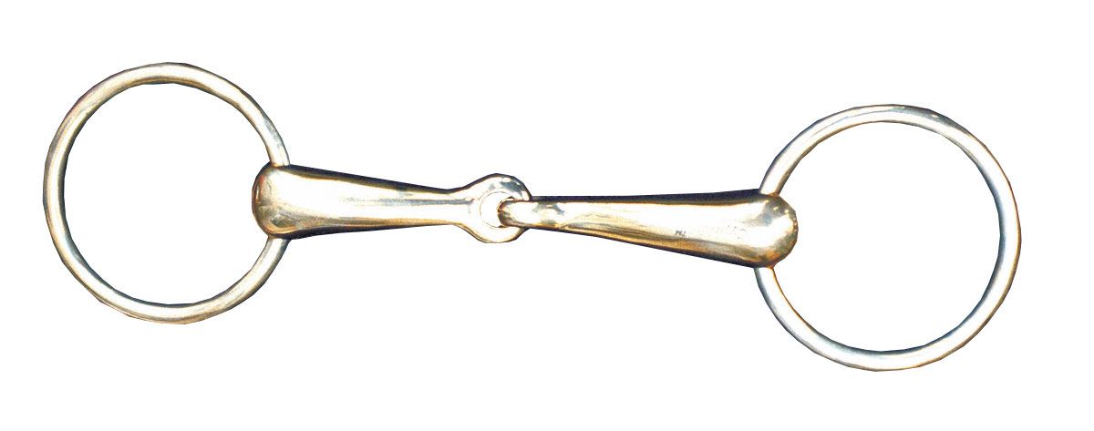 AMKA Wassertrense Cyprium. Metall, zwei Ringe, Mundstück. Auf weißem Hintergrund.