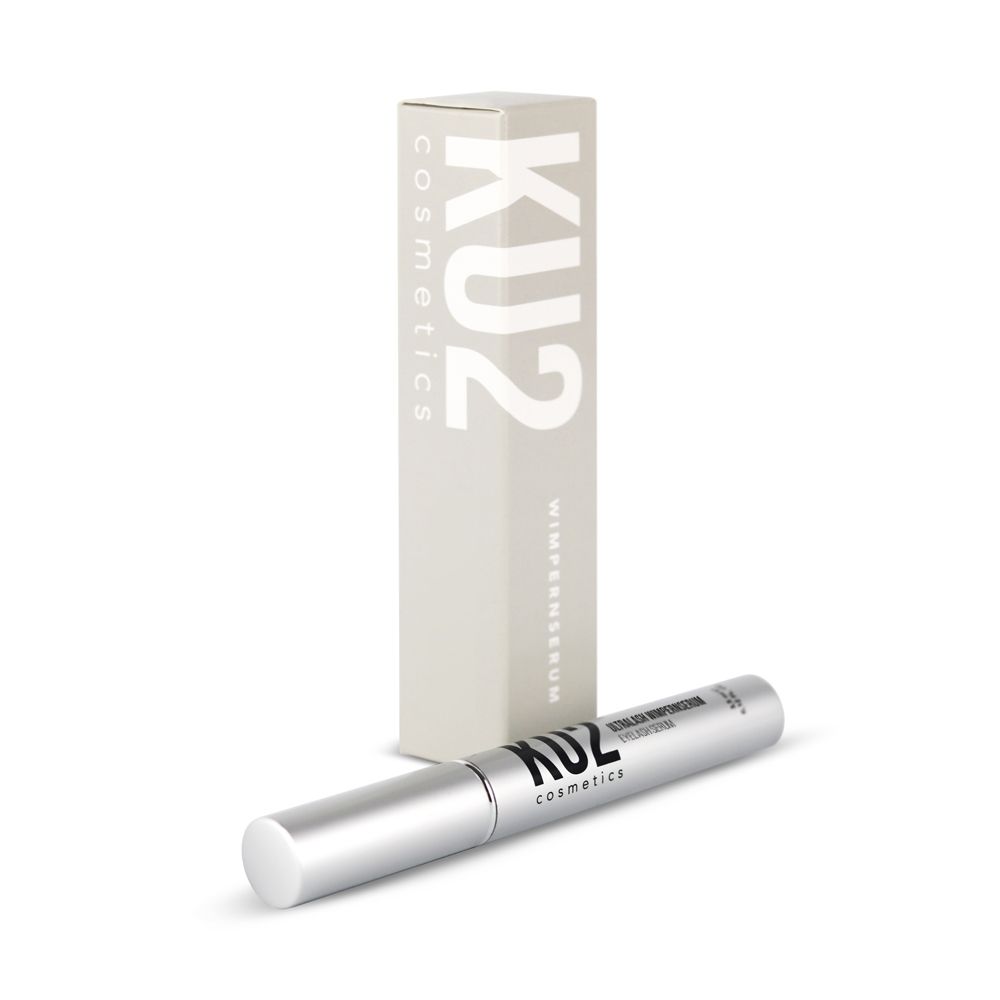 KU2 Wimpernserum Flasche und Verpackung.