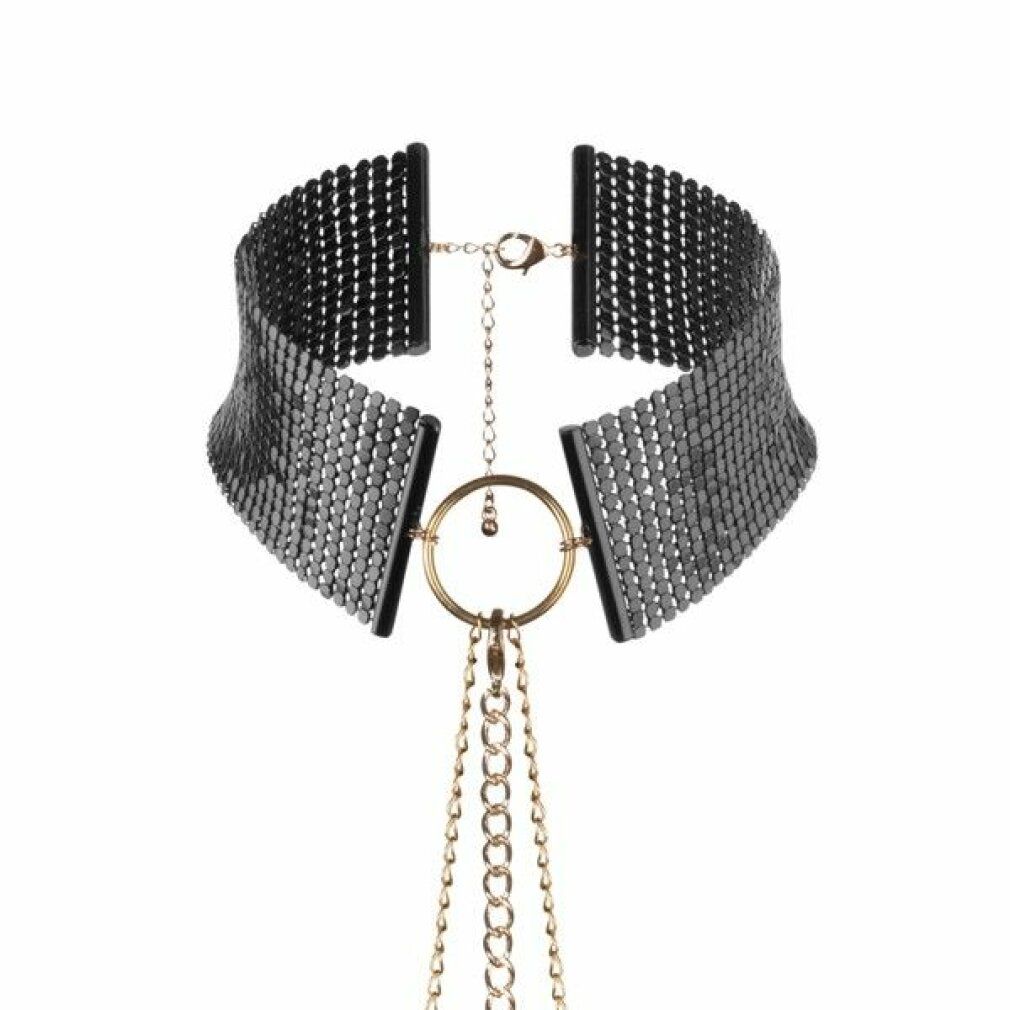 Bijoux Indiscrets Desir Metallique Collar - Halsband und Kette als körperschmuck, aus Metall, gold