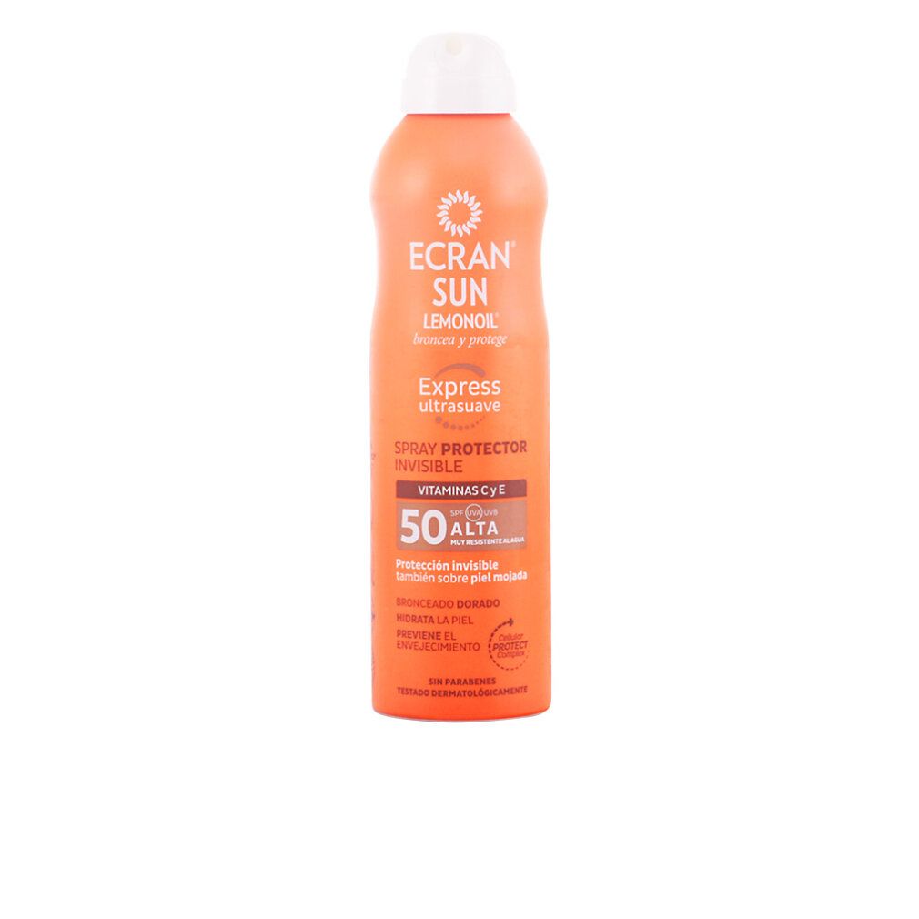 Ecran Sun Spray LemonOil Sonnenschutz Spray SPF 50, unsichtbare, ultrasofte Schutzformel.