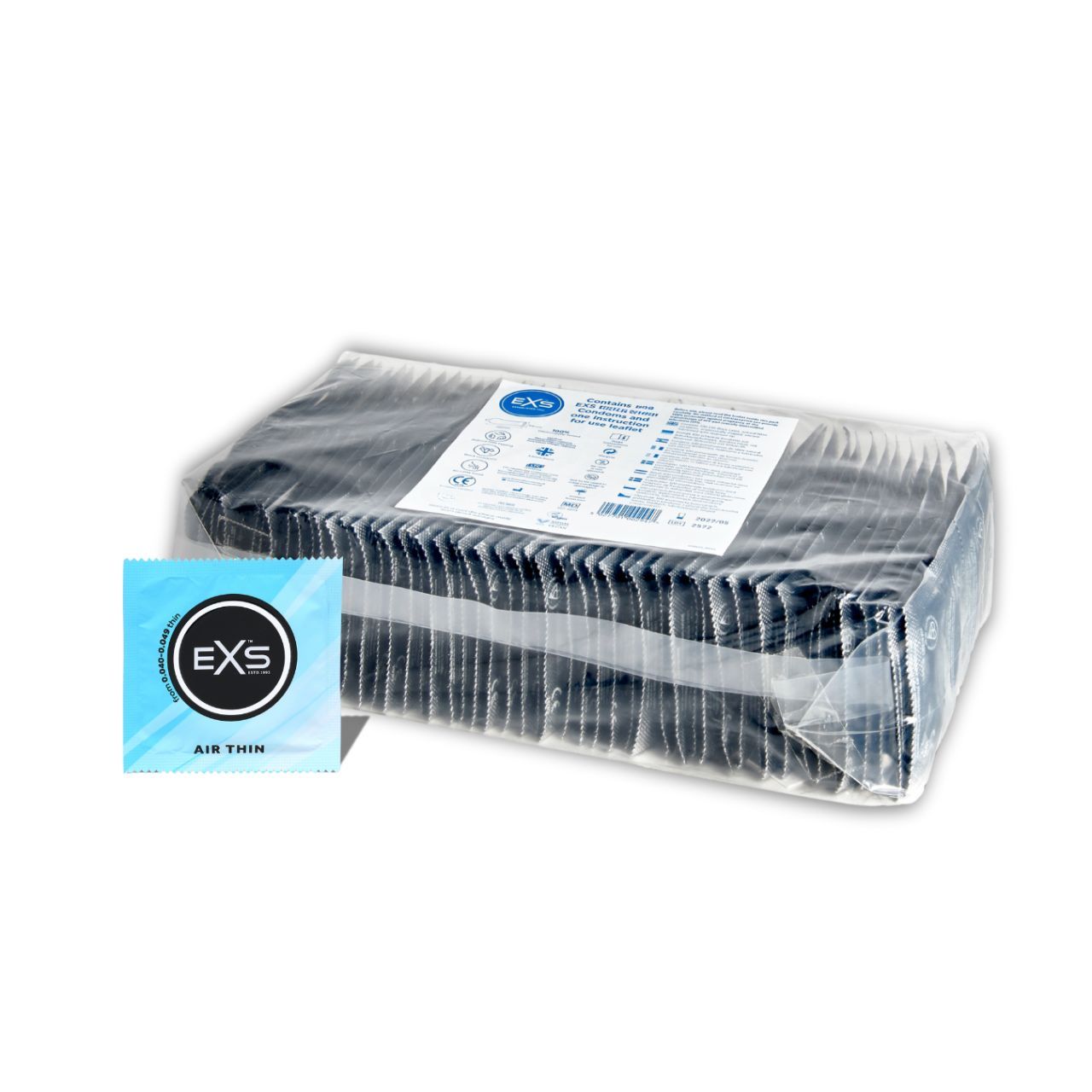 Großpackung EXS Air Thin Kondome, mit einzelner Packung.