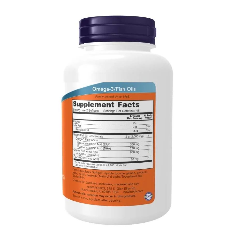 Rückseite der Flasche. Zeigt Nährwertangaben und Inhaltsstoffe. Enthält Omega-3-Fettsäuren.