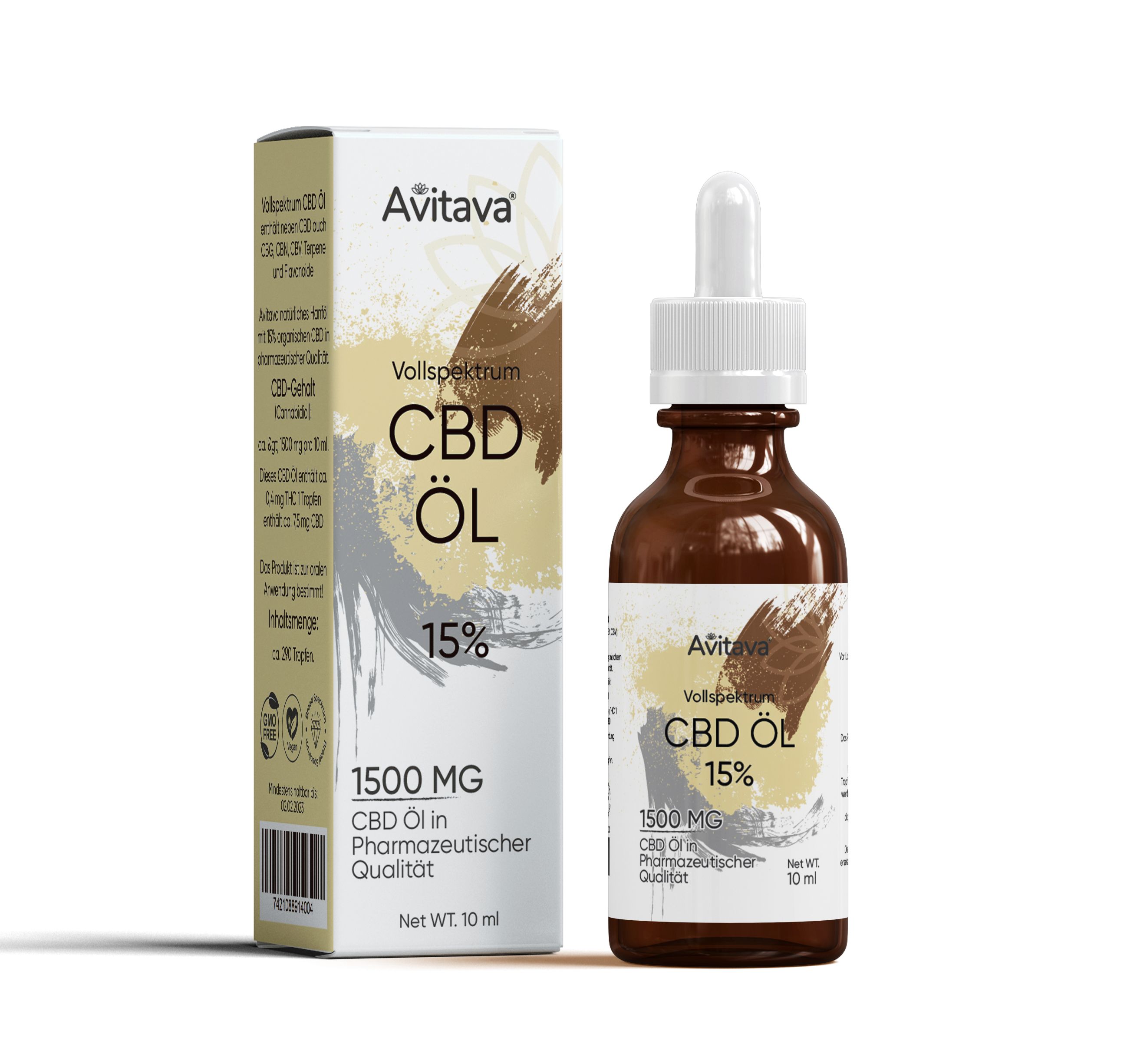 Avitava 15% CBD Öl im Vollspektrum