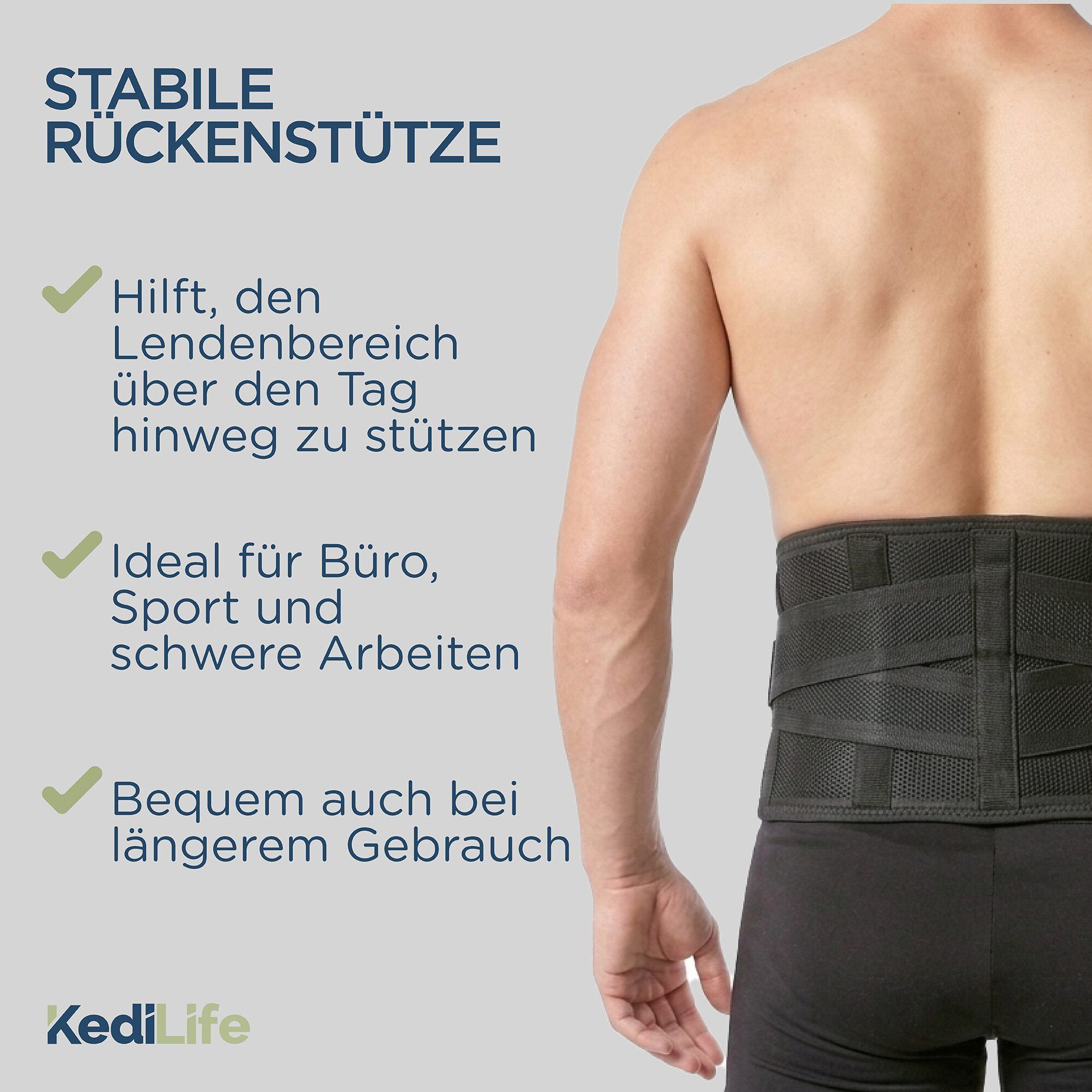 KediLife Rückenstützgürtel Lendenwirbelstütze