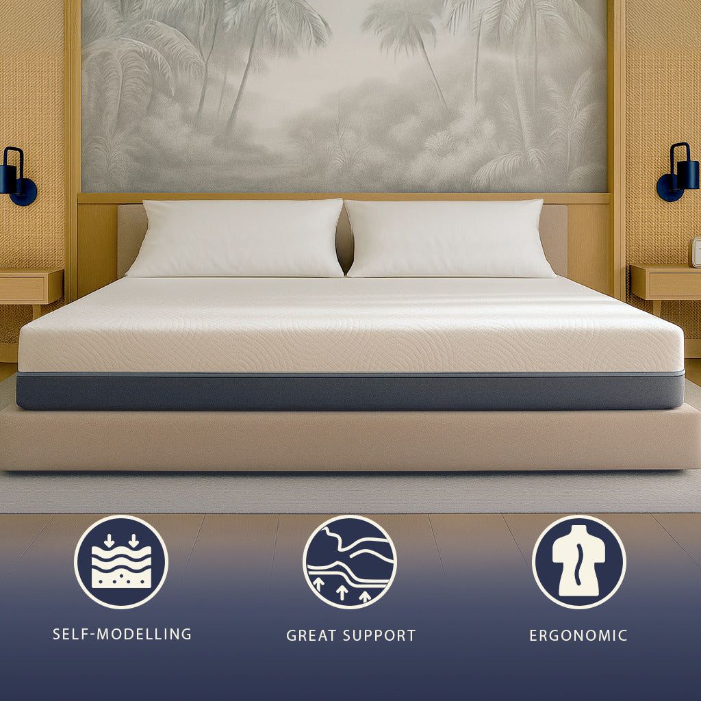 The White Stone Matratze 90x190 Taschenfedern und Memory Foam Hoch 25 cm