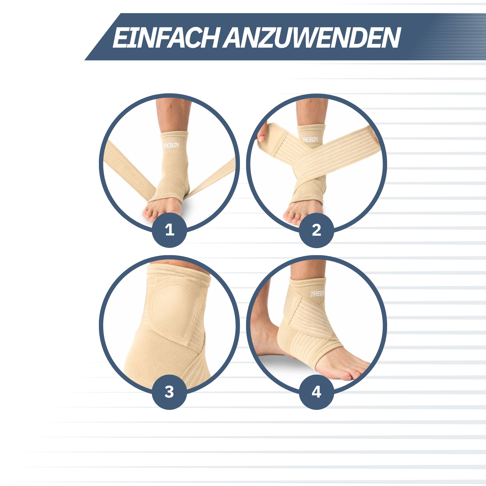 Trebin Sprunggelenkbandage mit Gurt