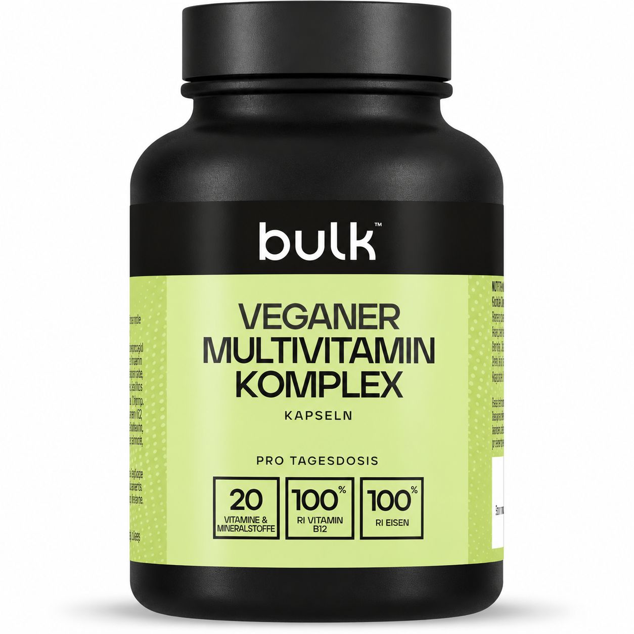 Flasche Bandini Vitamin B12 + C mit 400 Tabletten, Folsäure, GVO-frei, vegan.