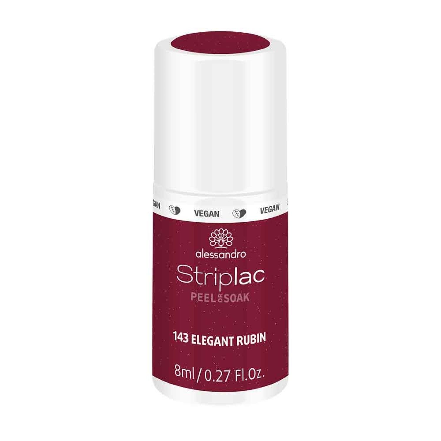 Alessandro International StripLac Peel or Soak 8 ml - 143 elegant rubin
