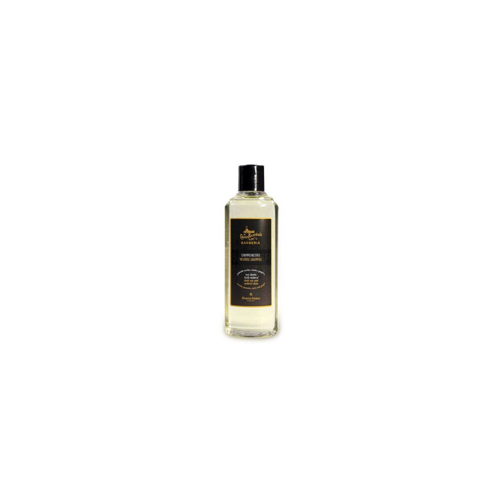 Flasche mit Alvarez Gómez Concentrated Eau de Cologne und schwarzem Deckel.