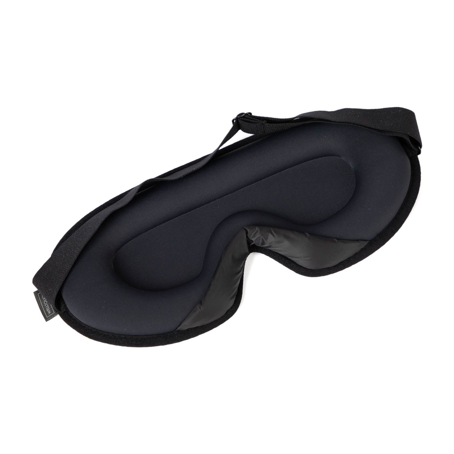 Innenseite der Schlafmaske mit weicher Polsterung und verstellbarem Gurt.