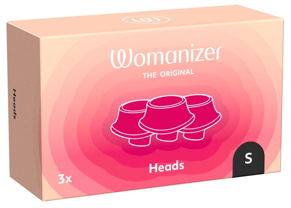 Verpackung der Womanizer W-Heads Next Ersatzkappen, Größe S, 3 Stück.