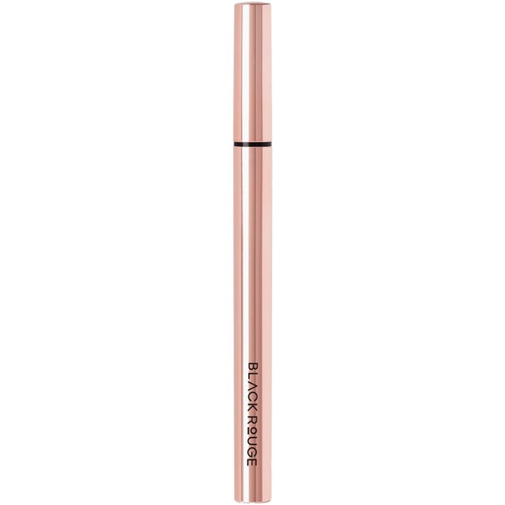 Schwarzer Eyeliner-Stift mit roségoldfarbenem Gehäuse. Der Stift ist geschlossen und zeigt den Markennamen.