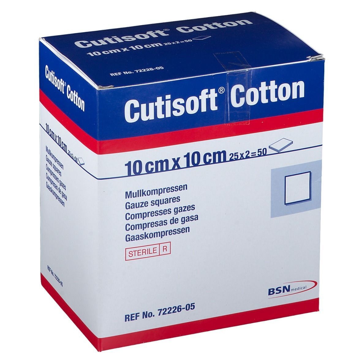 Cutisoft® Cotton steril 10 cm x 10 cm