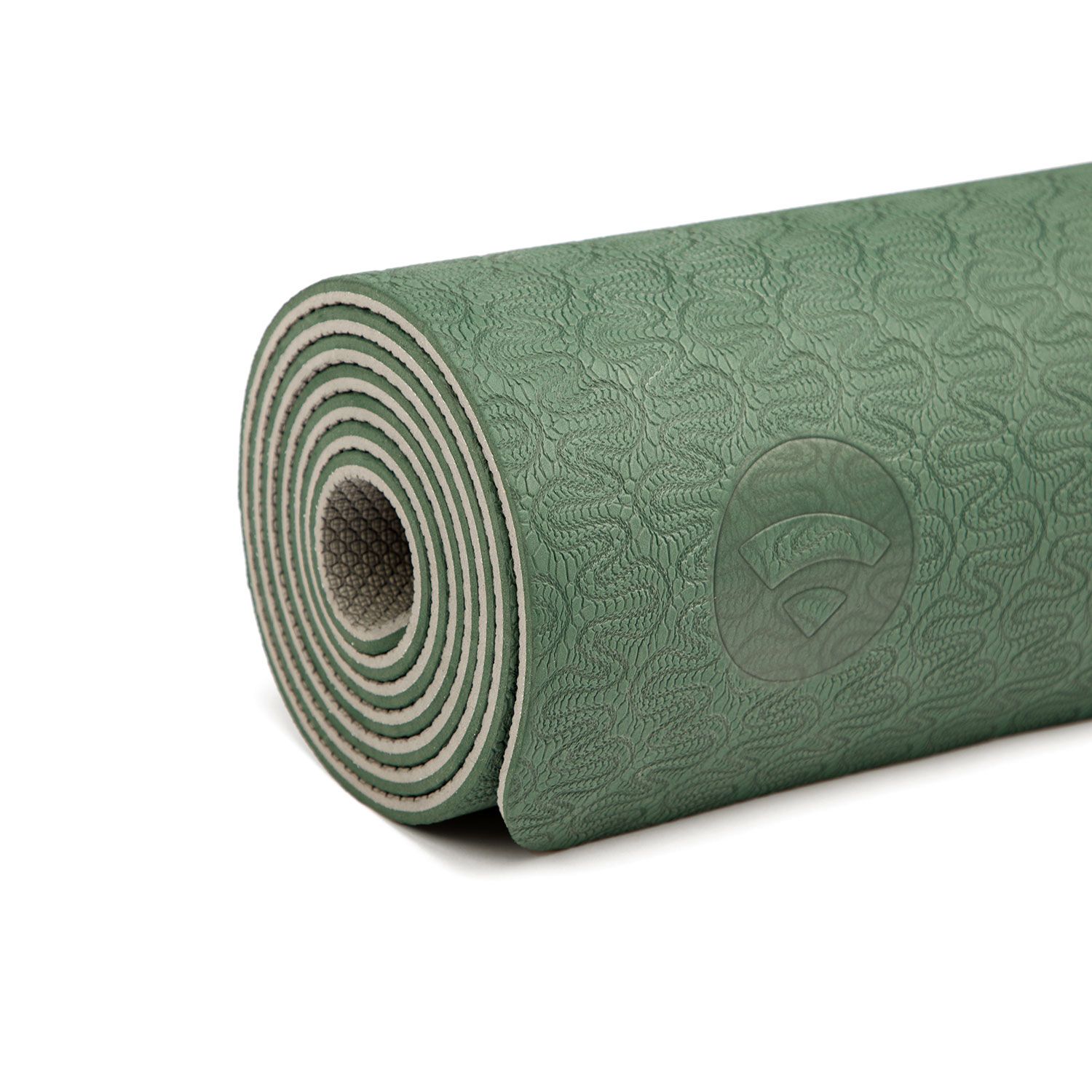 Yogamatte Lotus Pro, TPE dunkelgrün/anthrazit  942-NGR