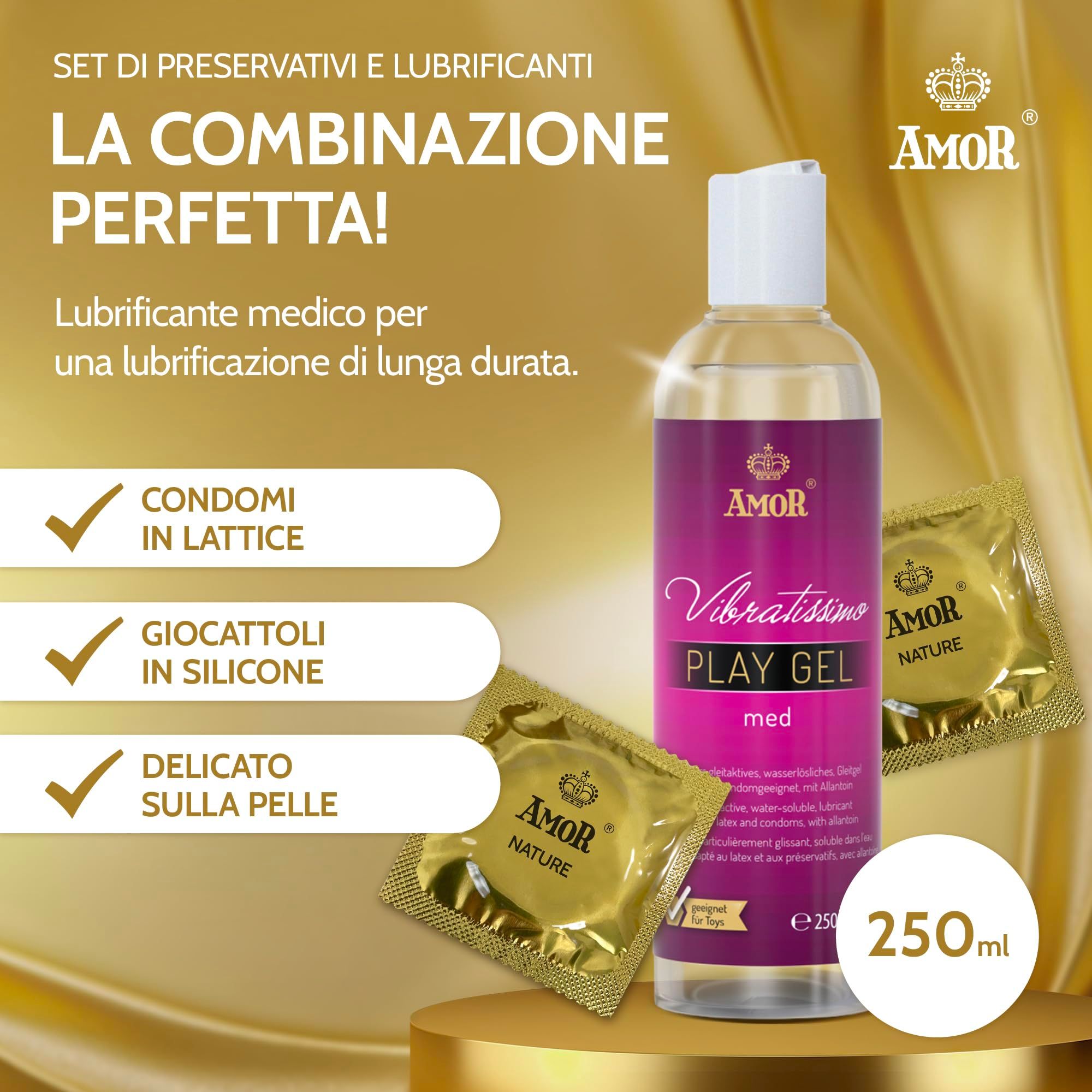 AMOR Mix Special Kondome + PlayGel Natural Set