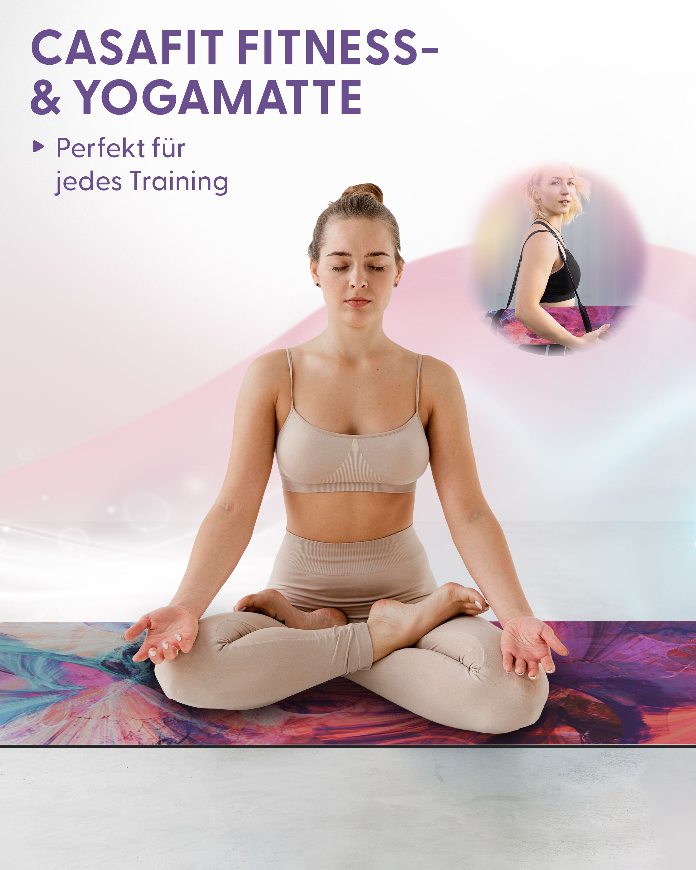 Fitness- & Yogamatte - artsy illusion