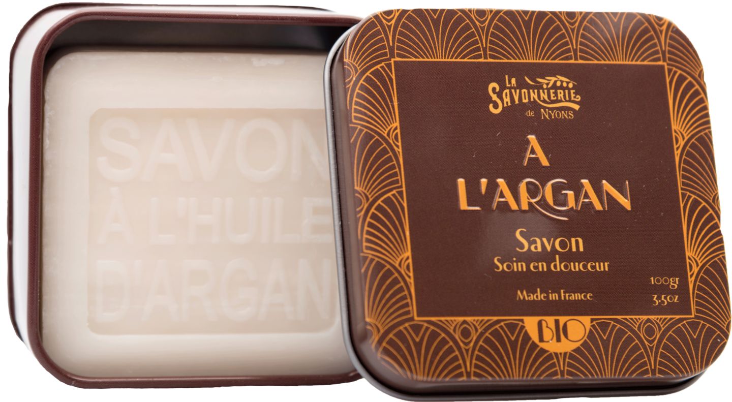 La Savonnerie de Nyons - Metallbox mit Seife - Arganöl
