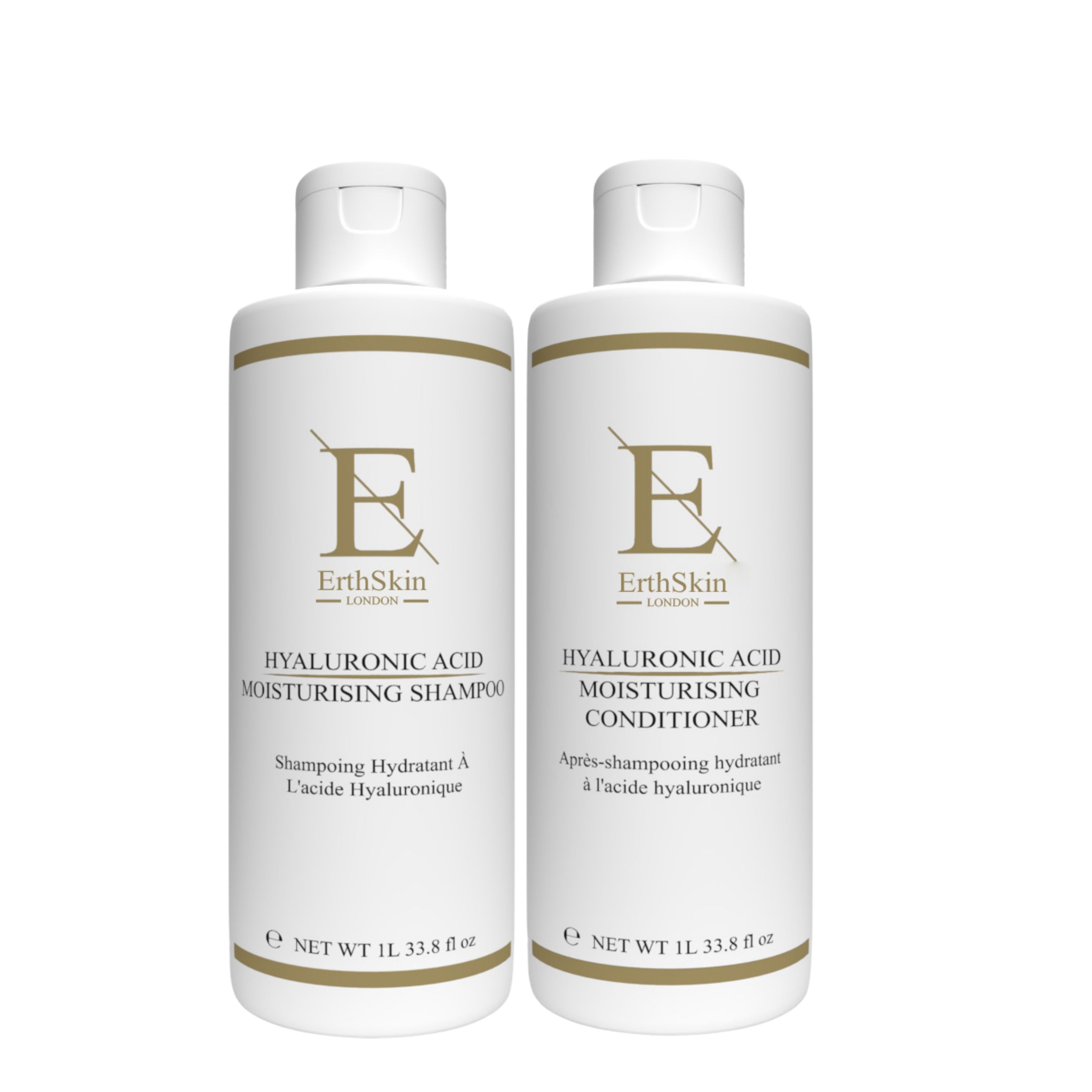 ErthSkin London Feuchtigkeitsspendendes Shampoo + Spülung mit Hyaluronsäure