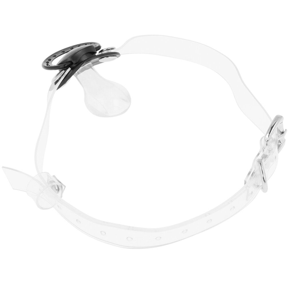 Ohmama fetish transparent pacifier gag