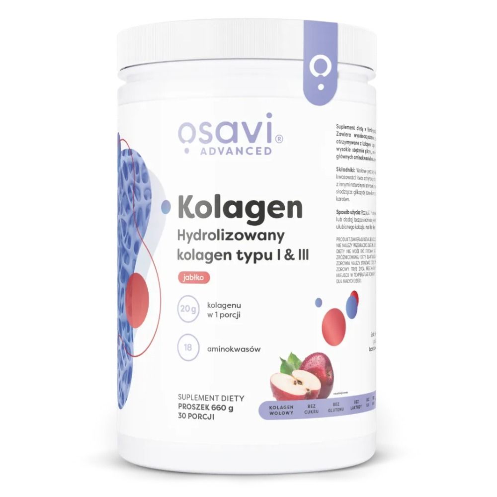 Osavi Hydrolysiertes Kollagen Typ I & III, Apfel