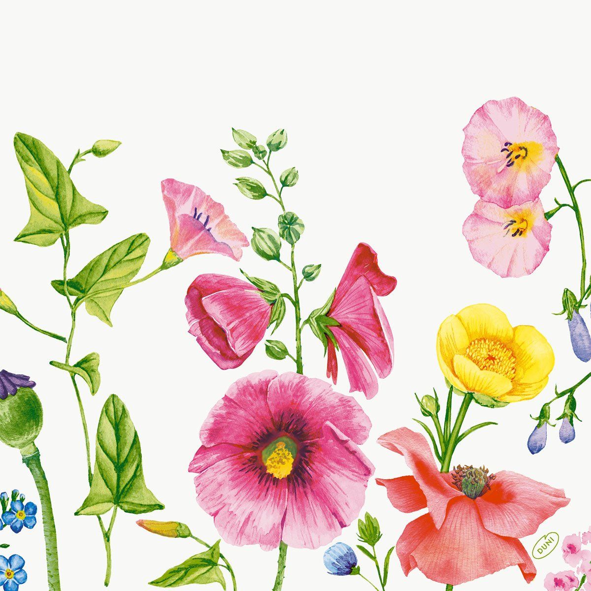 Servietten 40x40 4-lagig Klassik Flowy Meadow Papierservietten