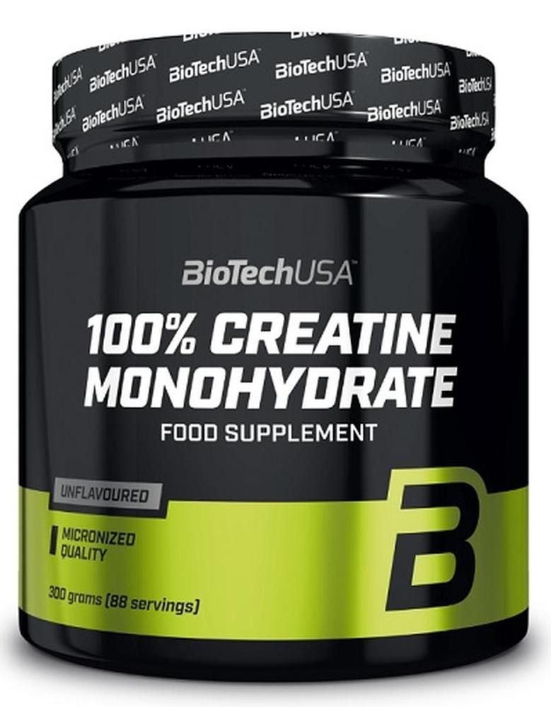 BioTechUSA 100% Creatine Monohydrate, unflavoured, micronized quality, 300g.