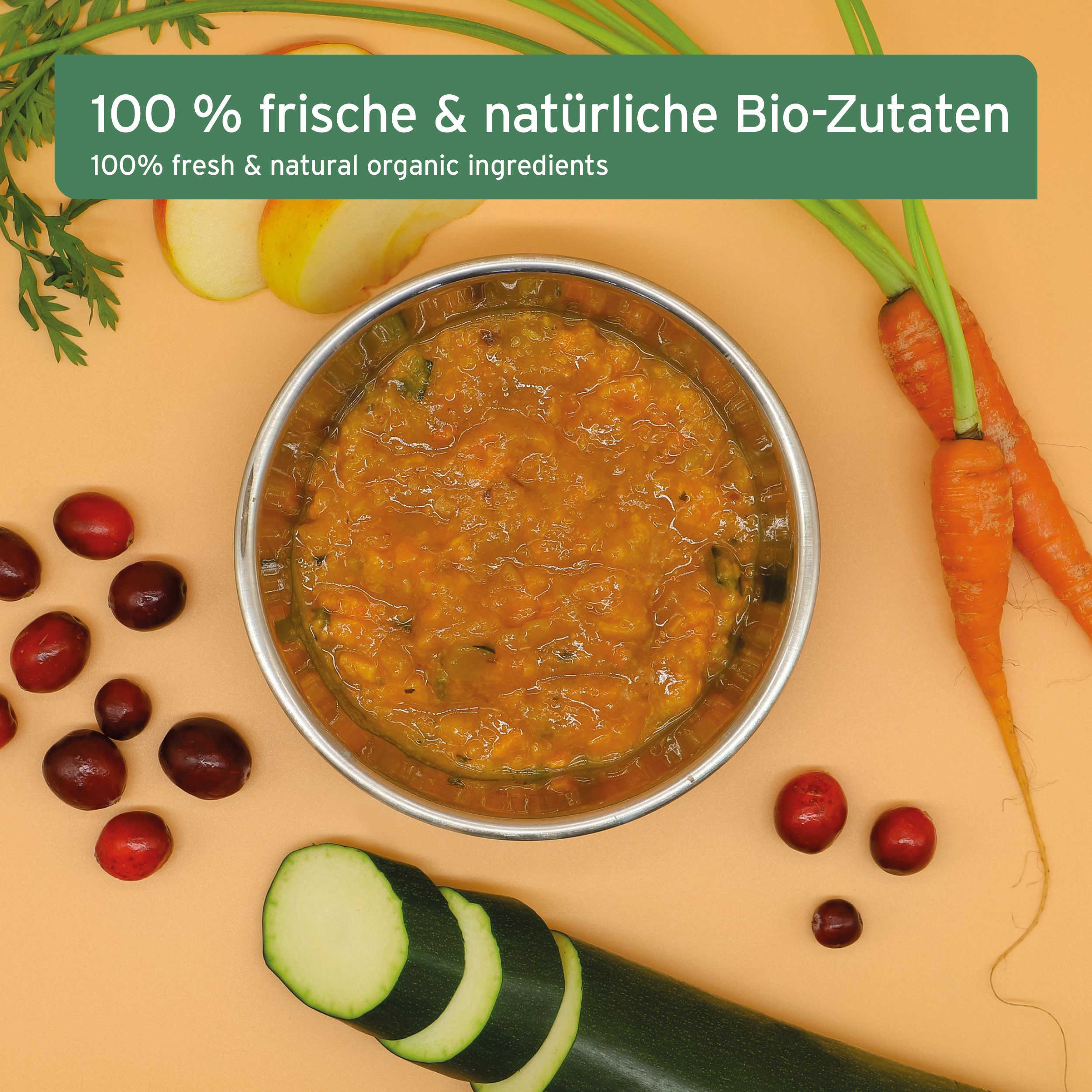 AniForte BIO BARF Püree Karotte & Cranberry 5 x 150g