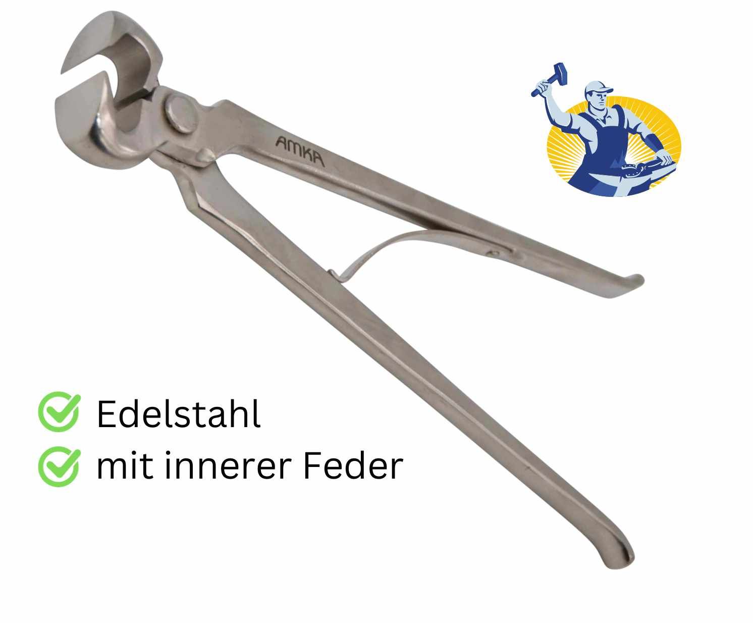 AMKA Hufzange mit Feder