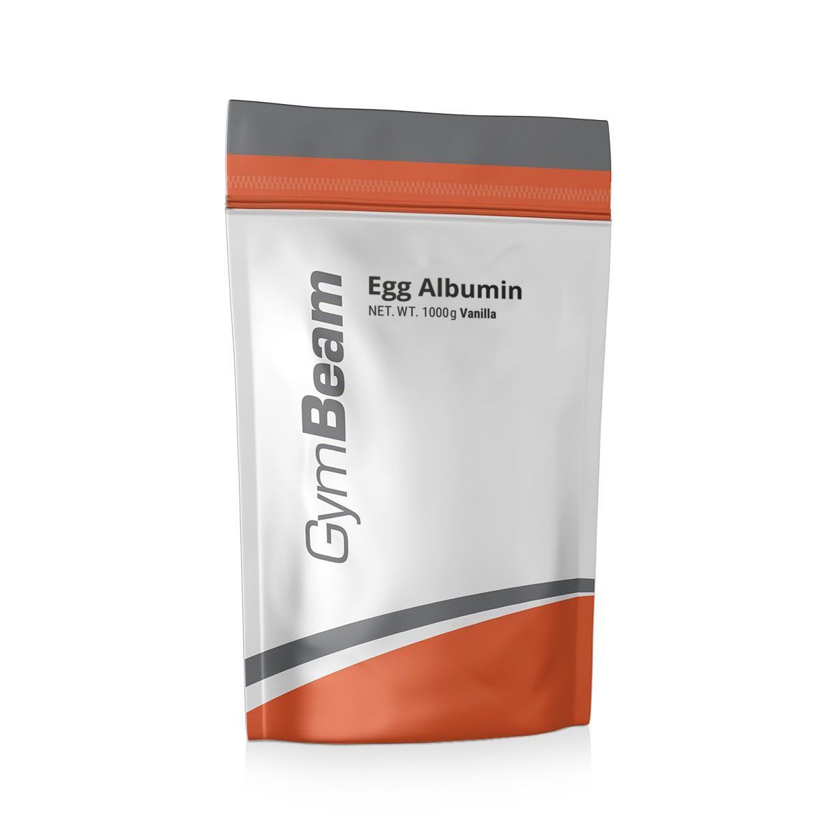 GymBeam Ei-Albumin Protein Pulver, 1000g Vanille Beutel.