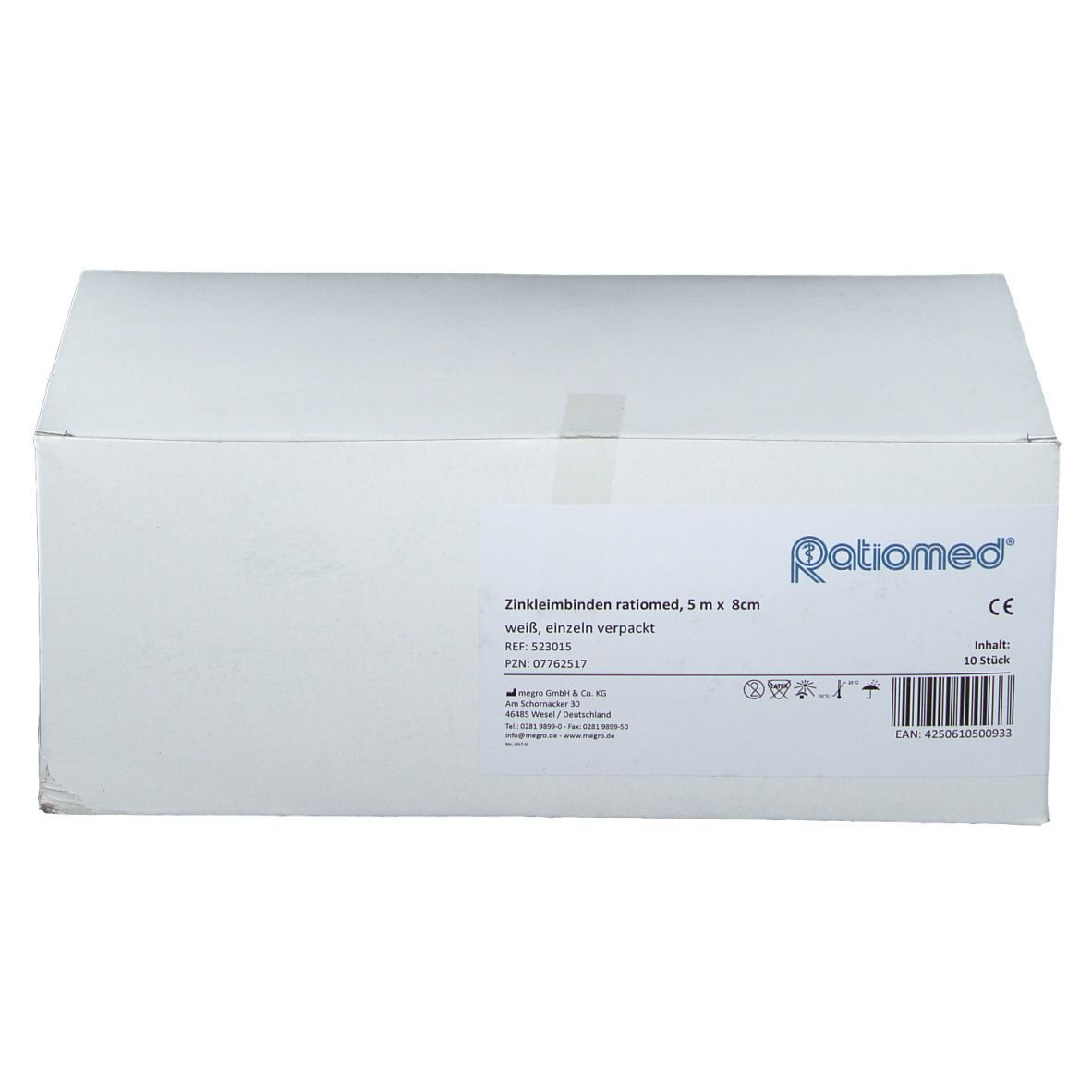 ratiomed Zinkleimbinden weiß 8 cm x 5 m