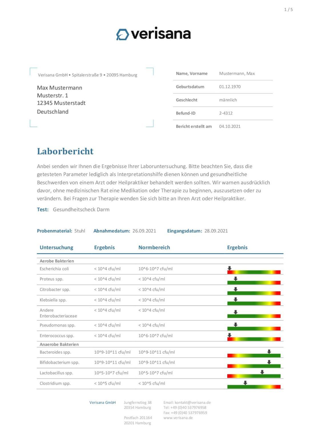 Verisana Gesundheitscheck Darm