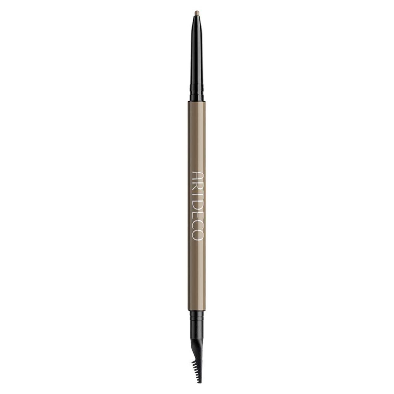 Artdeco Ultra Fine Brow Liner. Stift mit Bürste. Hellbraune Mine, schwarze Bürste. Produkt mit Schriftzug.