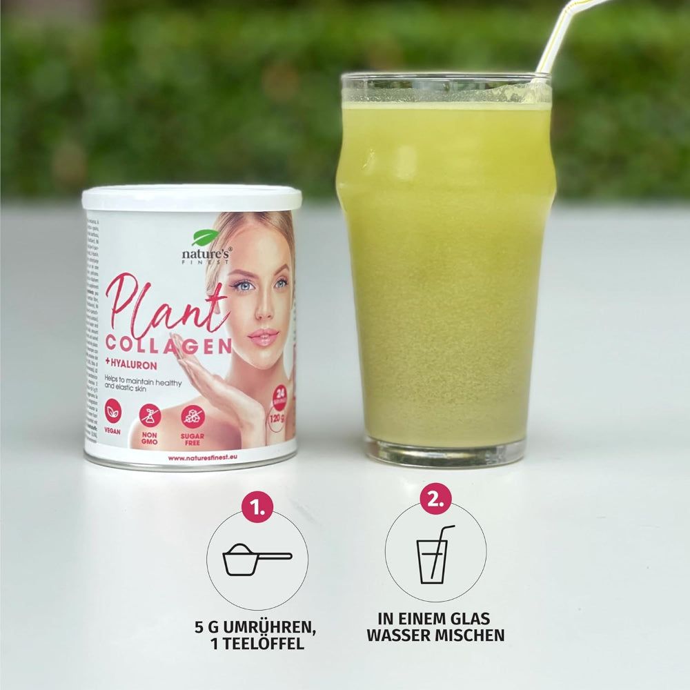 Nature's Finest Vegane Kollagen Booster mit Hyaluronsäure und Biotin