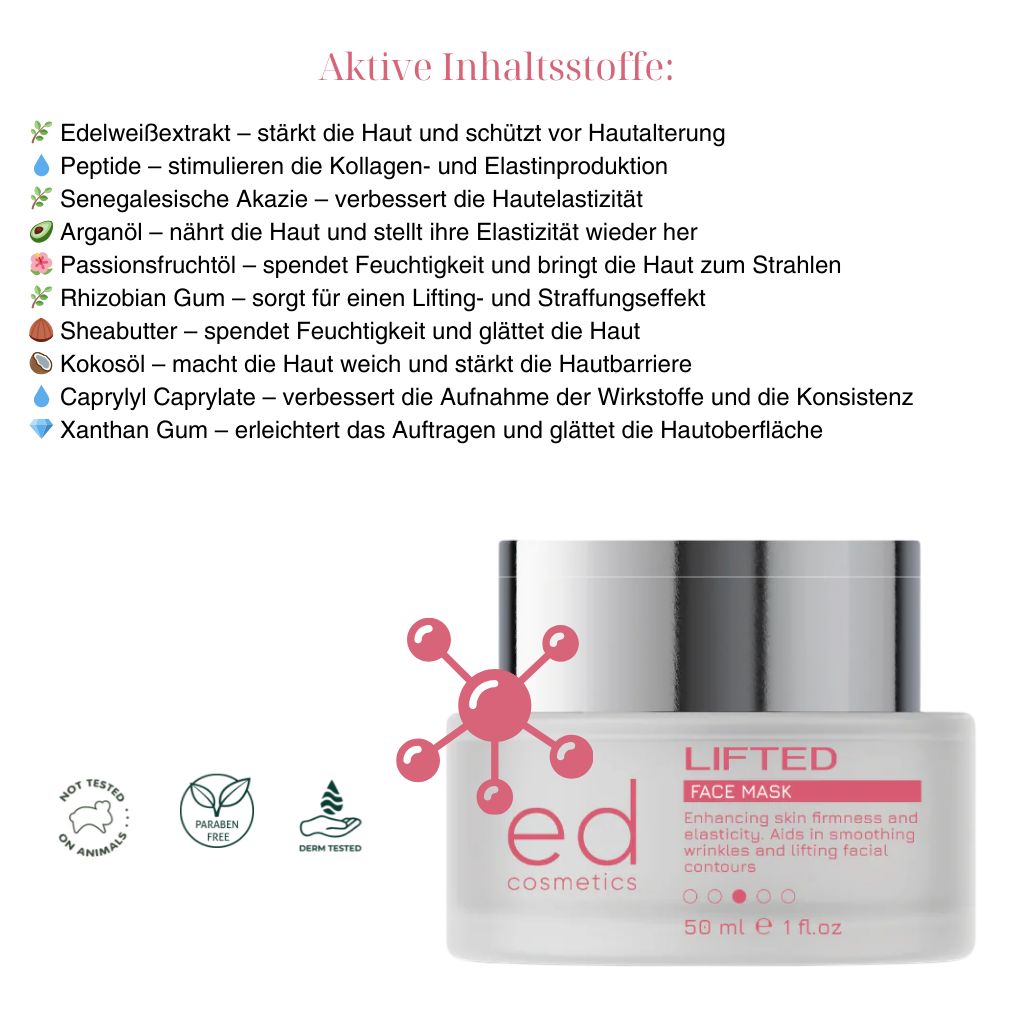 ED COSMETICS Lifting Maske – Straffung, ANTI-AGING & Hautverjüngung