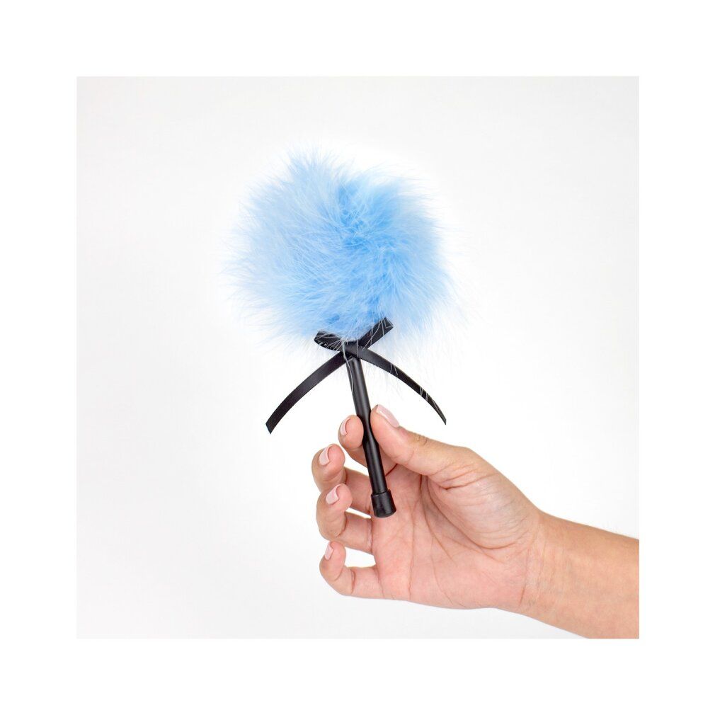 Secretplay light blue marabou duster