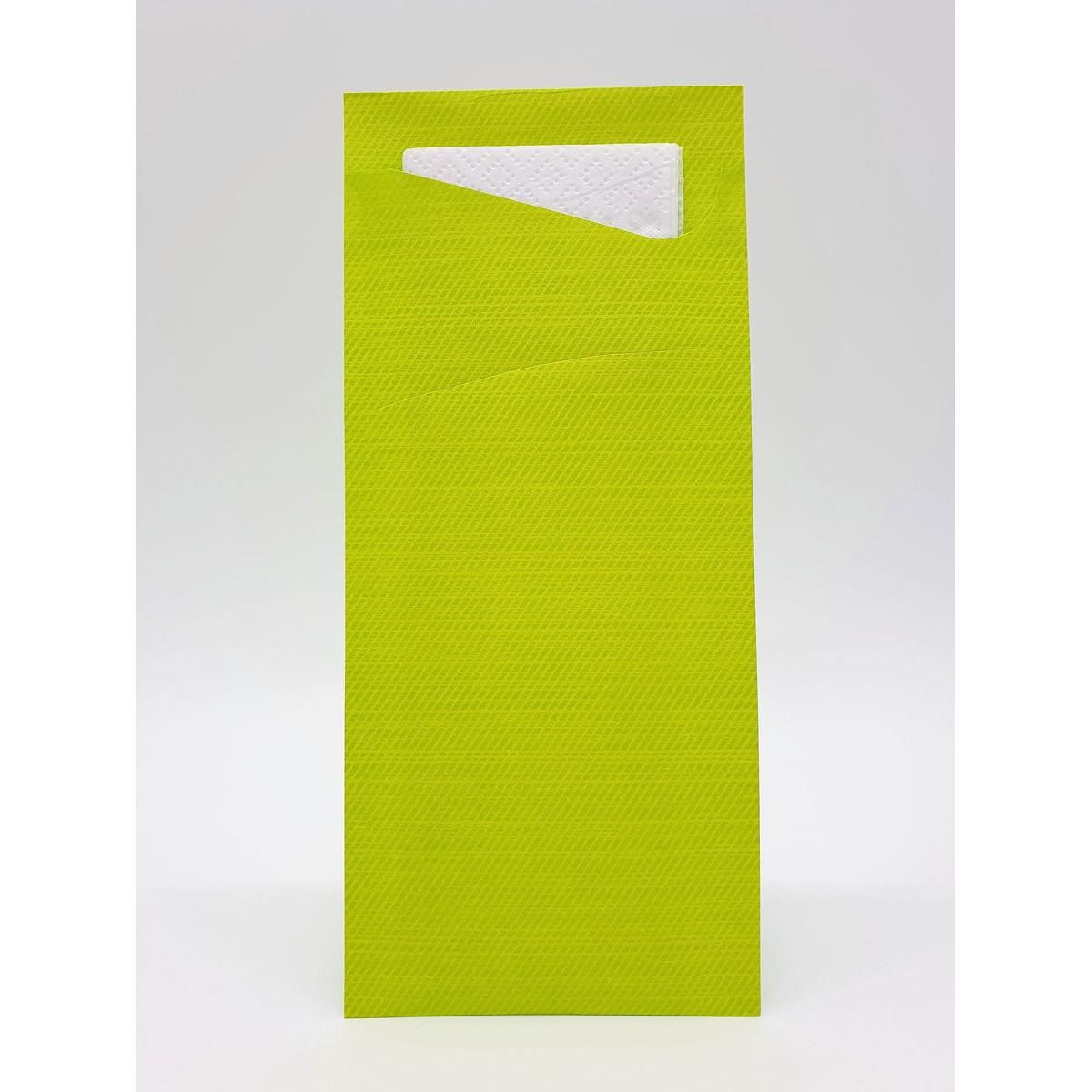 SACCHETTO 190x85mm kiwi Servietten in Weiß für Party & Catering