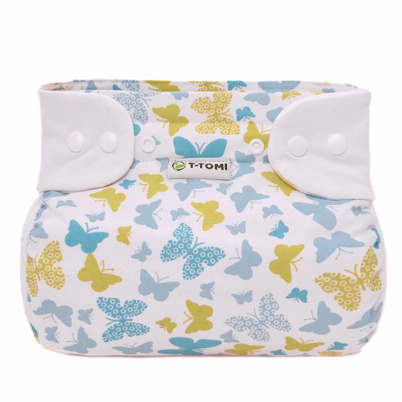 T-TOMI Orthopädisches Spreizhöschen für breites Wickeln - druckknöpfe Butterflies (3-6 kg)