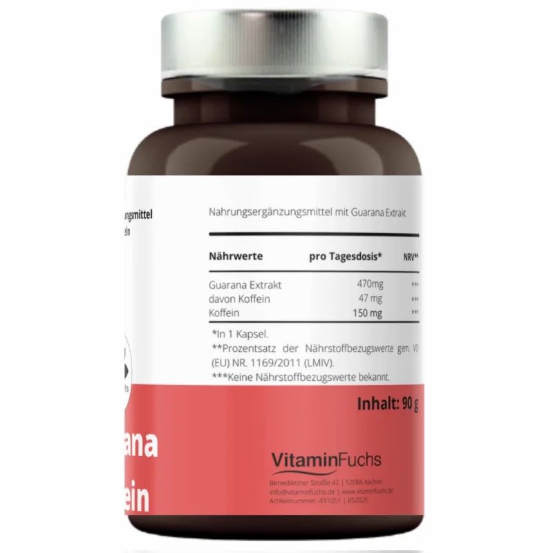 Guarana Koffein Kapseln von VitaminFuchs