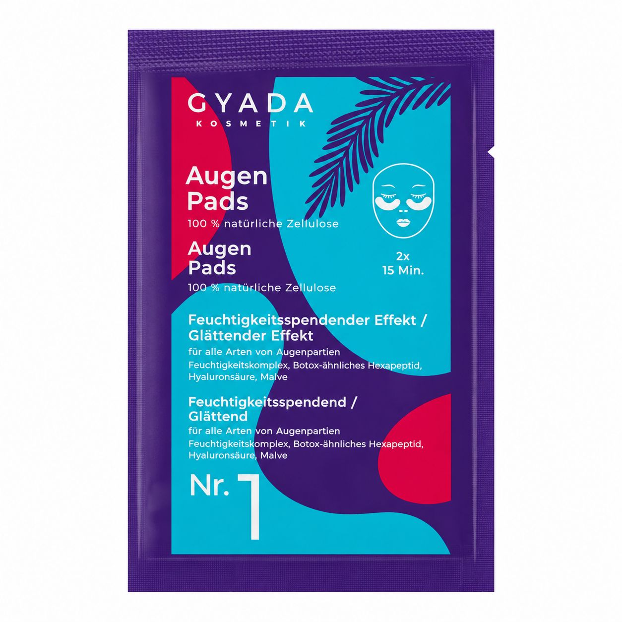 Gyada Kosmetik Augenpads, 100% natürliche Zellulose, feuchtigkeitsspendend.