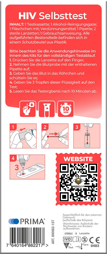 Horny Hive HIV Selbsttests - 2 Stück