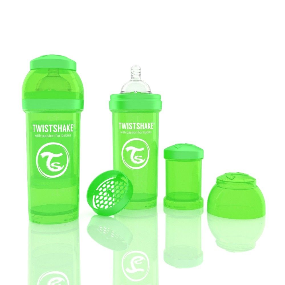 Twistshake Anti-Kolik Trinkflasche / Babyflasche mit Silikonsauger und  Milchpulverportionierer 260ml 1 St - Shop Apotheke