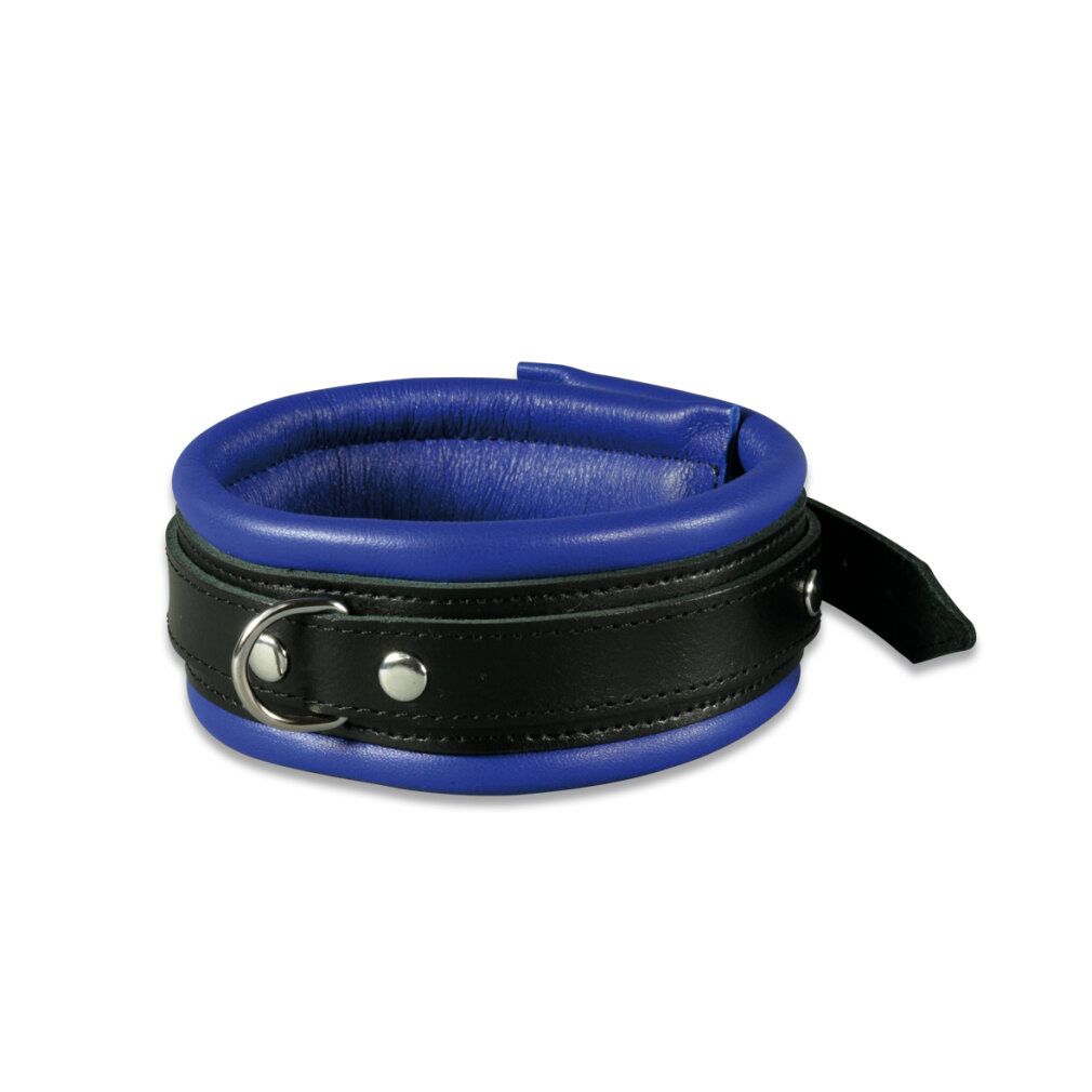 xx-dreamstoys Leder-Halsfessel blau/schwarz