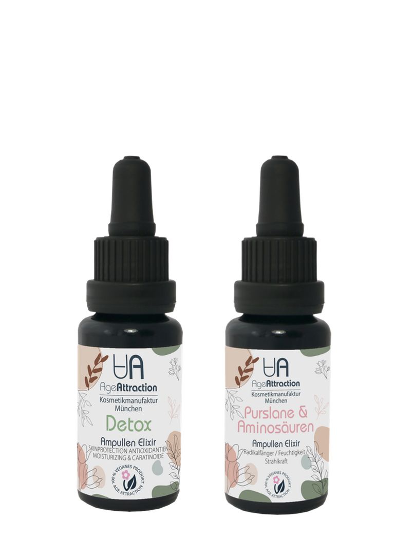 AGE ATTRACTION Regeneration & Hautschutz: Detox-Elixier + Purslane & Aminosäuren