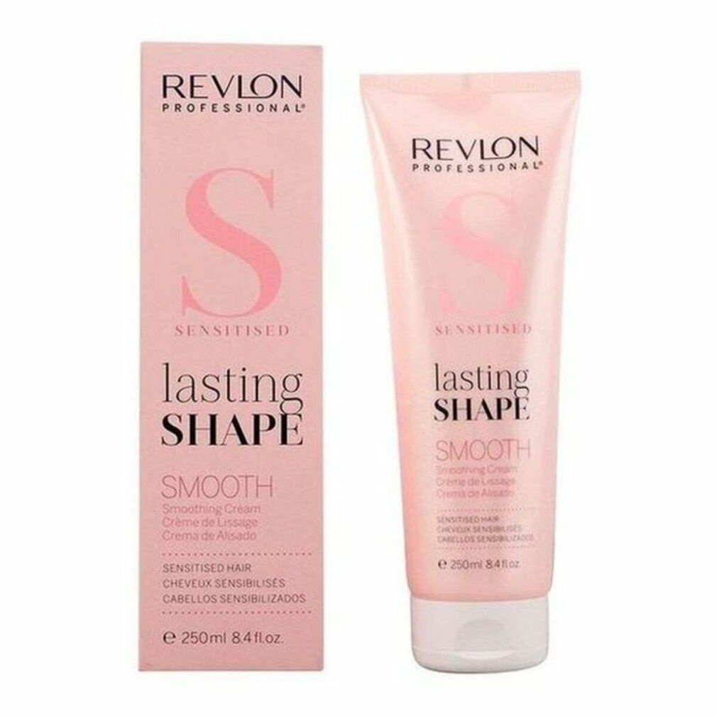 Rosa Tube und Schachtel. Aufschrift: Revlon Professional, Sensitised, Lasting Shape, Smooth. 250ml.