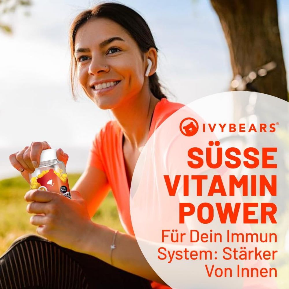 IvyBears Boost Immune Gummies -  Vitamin A, C, D2, E, B-Vitaminen, Zink & Folsäure